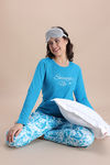 Zivame Knit Poly Pyjama Set - Hawiian Ocean — thumbnail 4